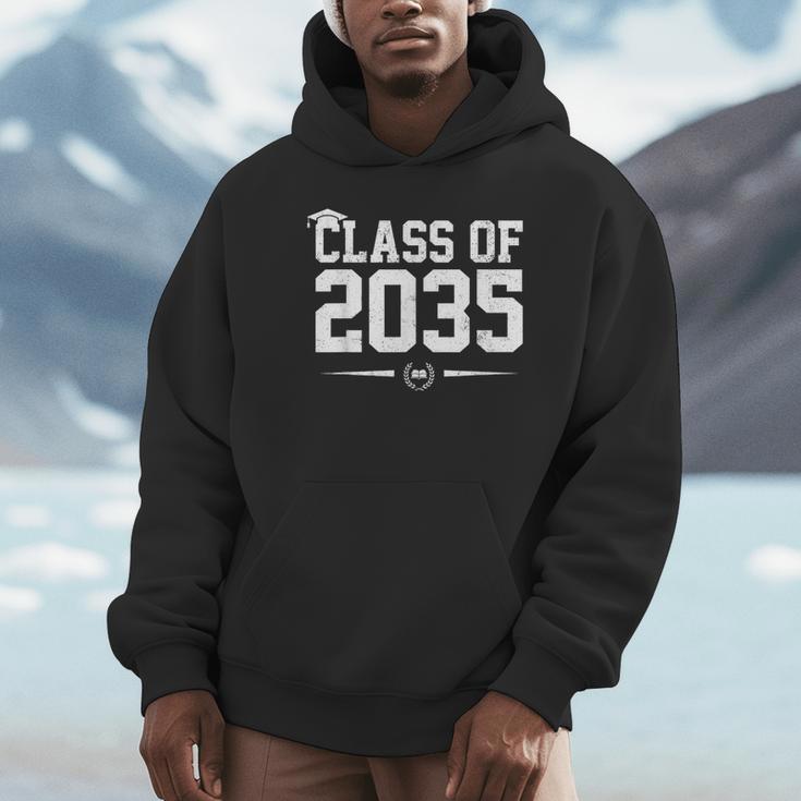 Class Of 2035 Grow With Me Graduation First Day Of School Unisex Hoodie