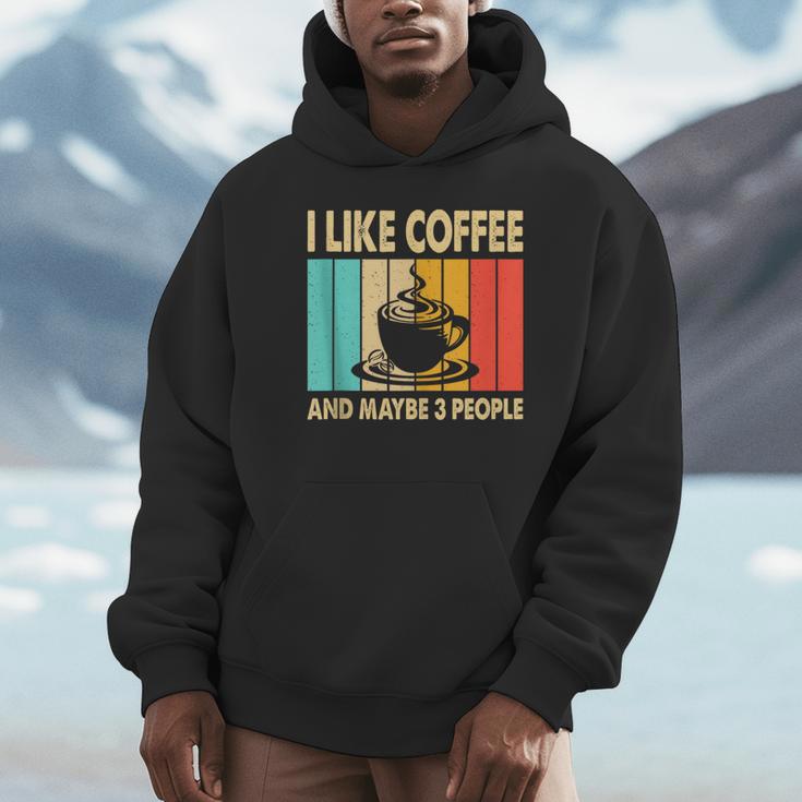 I Like Coffee And Maybe 3 People Introvert Anti-Social Unisex Hoodie