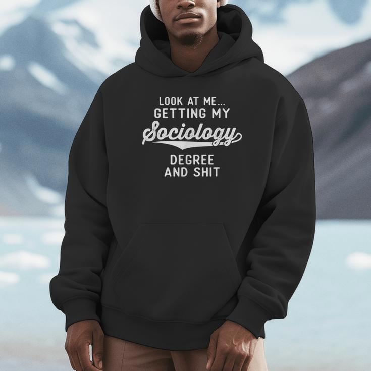 College Graduation For Him Her Getting Sociology Degree Unisex Hoodie