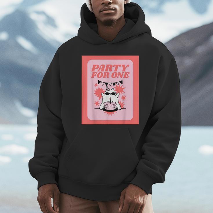 Cool Fun Cute Party Introvert Cat Character Unisex Hoodie