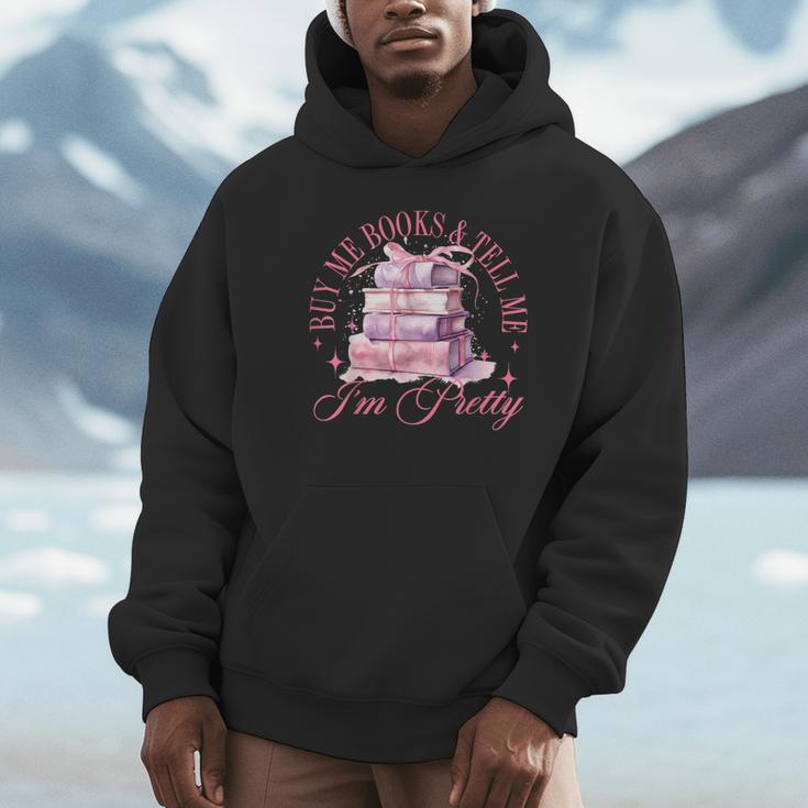 Coquette Aesthetic Bow Buy Me Books & Tell Me I'm Pretty Unisex Hoodie