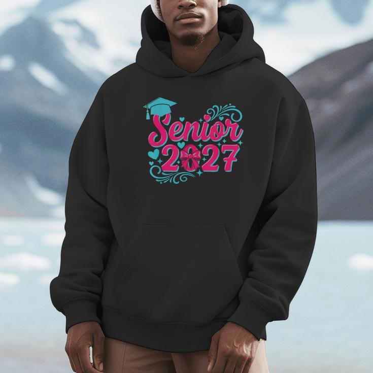 Coquette Pink Bow Senior 2027 Class Of Graduation Unisex Hoodie
