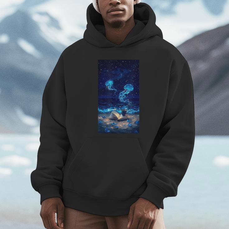 Cosmic Botanical Book Lover Reading Unisex Hoodie