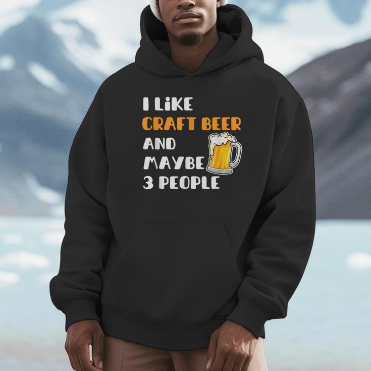 I Like Craft Beer & Maybe 3 People Introvert Beer Fans Unisex Hoodie