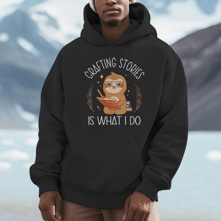 Crafting Stories Is What I Do Reading Writing Book Author Unisex Hoodie