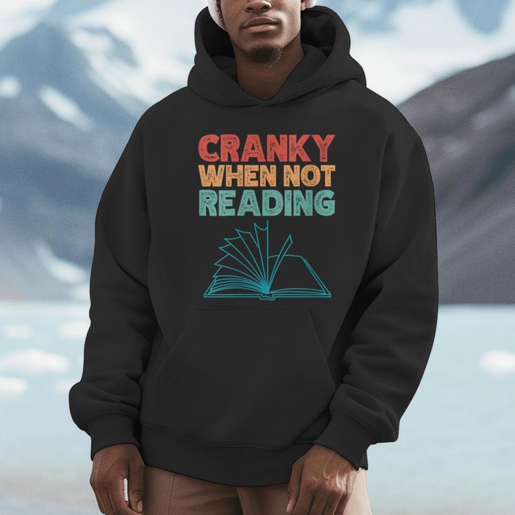 Cranky When Not Reading Retro Vintage Book Lover Unisex Hoodie