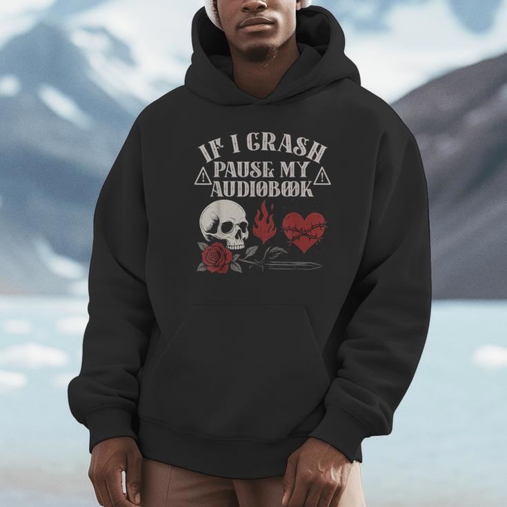 If I Crash Pause My Audiobook Lovers Dark Romance Spicy Book Unisex Hoodie If I Crash Pause My Audiobook Lovers Dark Romance Spicy Book Unisex Hoodie