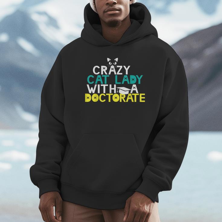 Crazy Cat Lady Doctorate Graduation T-Shirt Phd EdD Unisex Hoodie