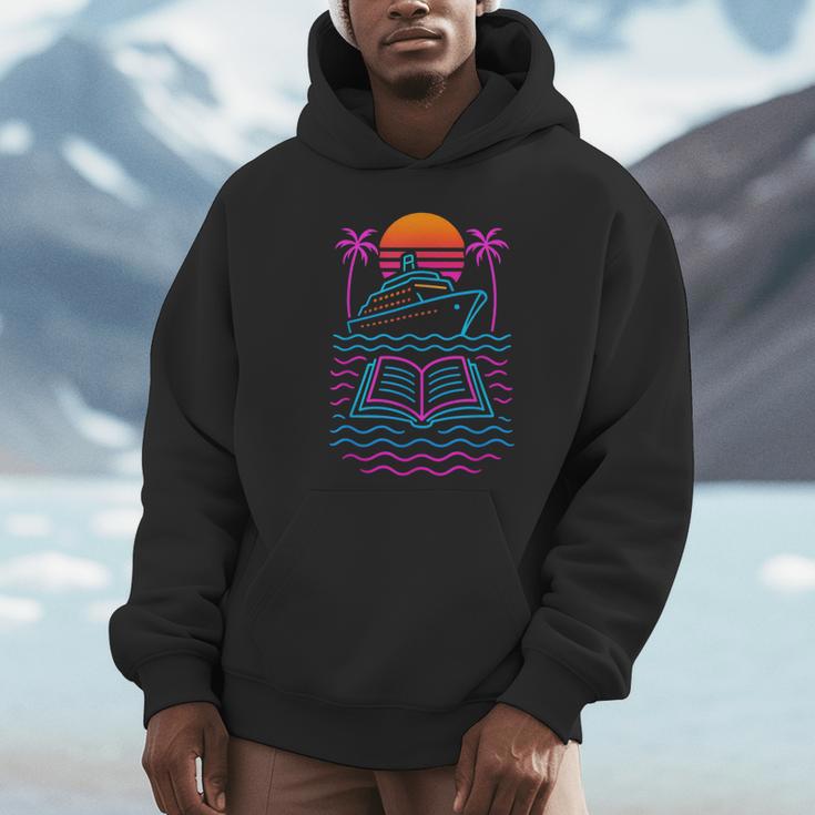 Cruise Ship Vacations Reading Book Lovers Sunset Unisex Hoodie