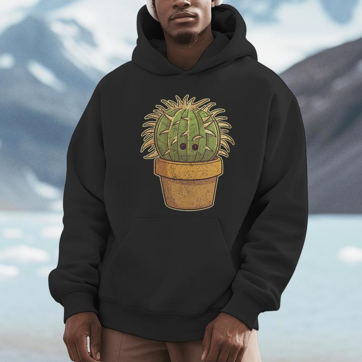 Cute Golden Barrel Cactus Introvert Distressed Unisex Hoodie Cute Golden Barrel Cactus Introvert Distressed Unisex Hoodie