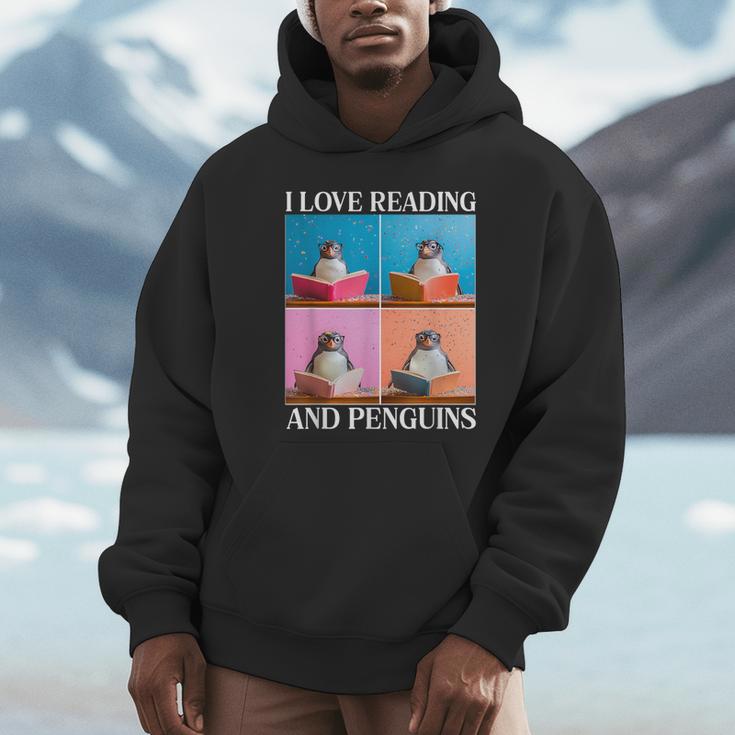 Cute Penguin Reading Book School Librarian Teacher Student Unisex Hoodie Cute Penguin Reading Book School Librarian Teacher Student Unisex Hoodie