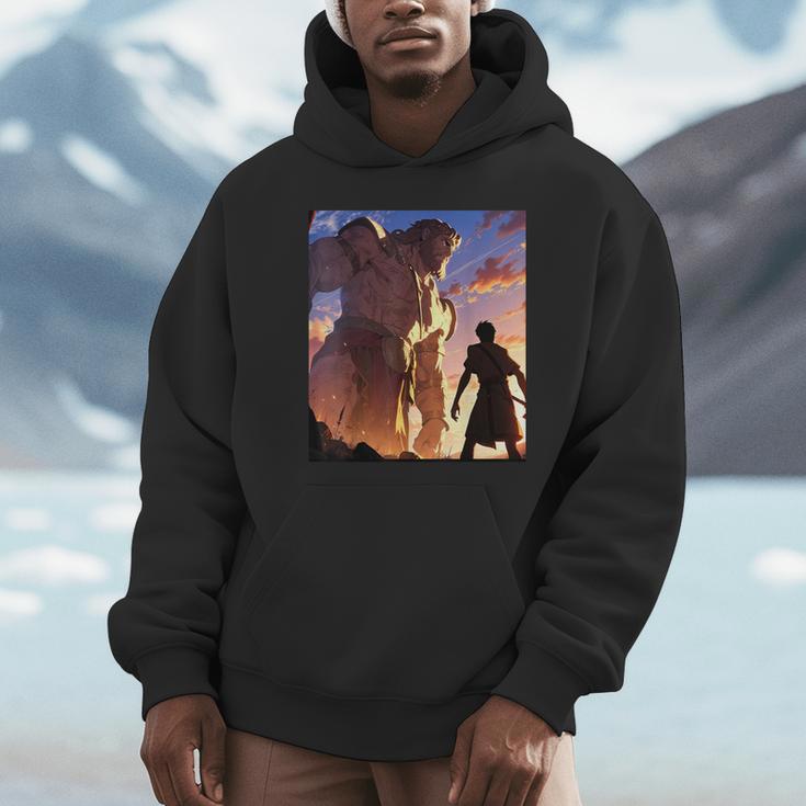 David And Goliath Bible Book Of Samuel Famous Bible Story Unisex Hoodie
