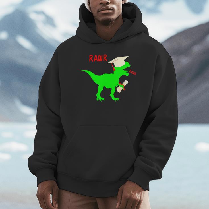 Dinosaur Rawr Diploma Grad Graduate Graduation Unisex Hoodie