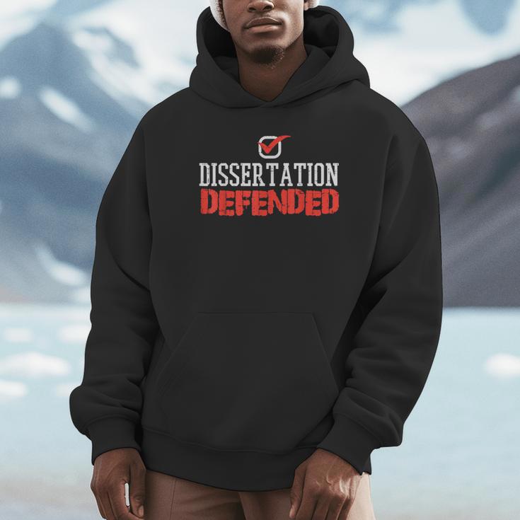 Dissertation Defended Doctorate Doctoral PhD Graduation Unisex Hoodie