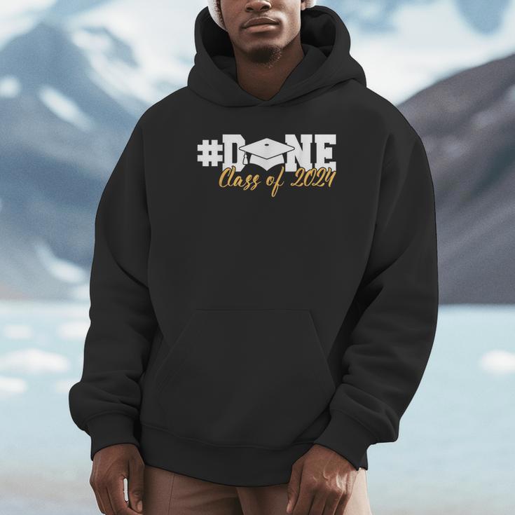 DONE Class Of 2024 Graduation For Her Him Grad Senior 2024 Unisex Hoodie