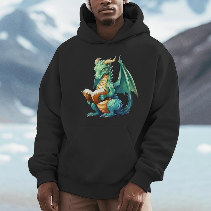 Dragon With Book Unisex Hoodie Dragon With Book Unisex Hoodie