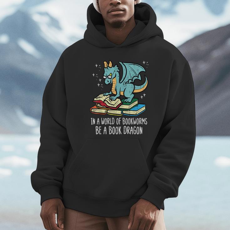 Be A Dragon Read Reading Book Librarian Men Women Kids Unisex Hoodie