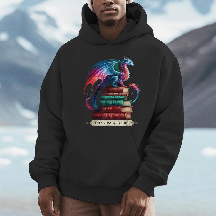 Dragons And Books Dragonworm Book Lover Reading Unisex Hoodie Dragons And Books Dragonworm Book Lover Reading Unisex Hoodie