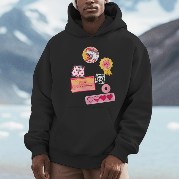 Dungeon Crawler Carl Colorful Sticker Collage LitRPG Book Unisex Hoodie