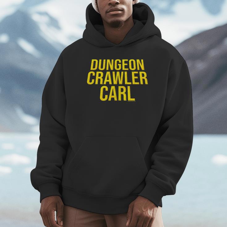 Dungeon Crawler Carl Yellow Text Logo LitRPG Series Book Unisex Hoodie Dungeon Crawler Carl Yellow Text Logo LitRPG Series Book Unisex Hoodie