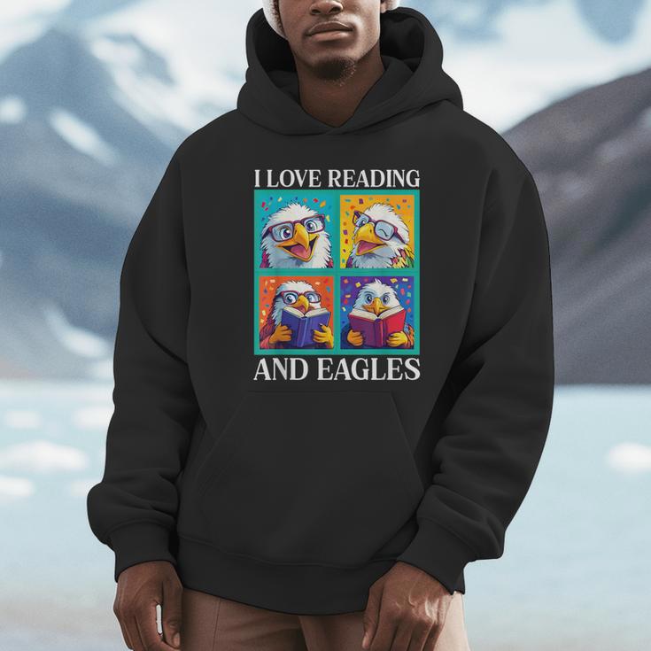 Eagle Love Reading And Eagles Child Book Lover Unisex Hoodie