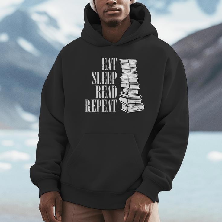 Eat Sleep Read Repeat Reading Book Librarian Men Women Kids Unisex Hoodie