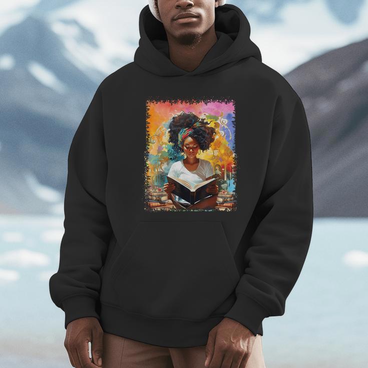 Educated Afro Girl Reading Book Lover History Month Unisex Hoodie Educated Afro Girl Reading Book Lover History Month Unisex Hoodie