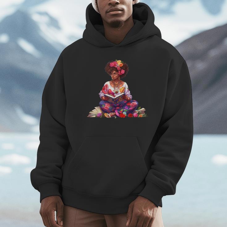 Educated Melanin Queen Afro Women Reading Book History Unisex Hoodie Educated Melanin Queen Afro Women Reading Book History Unisex Hoodie