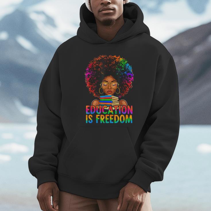 Education Is Freedom Teacher Books History Month Unisex Hoodie