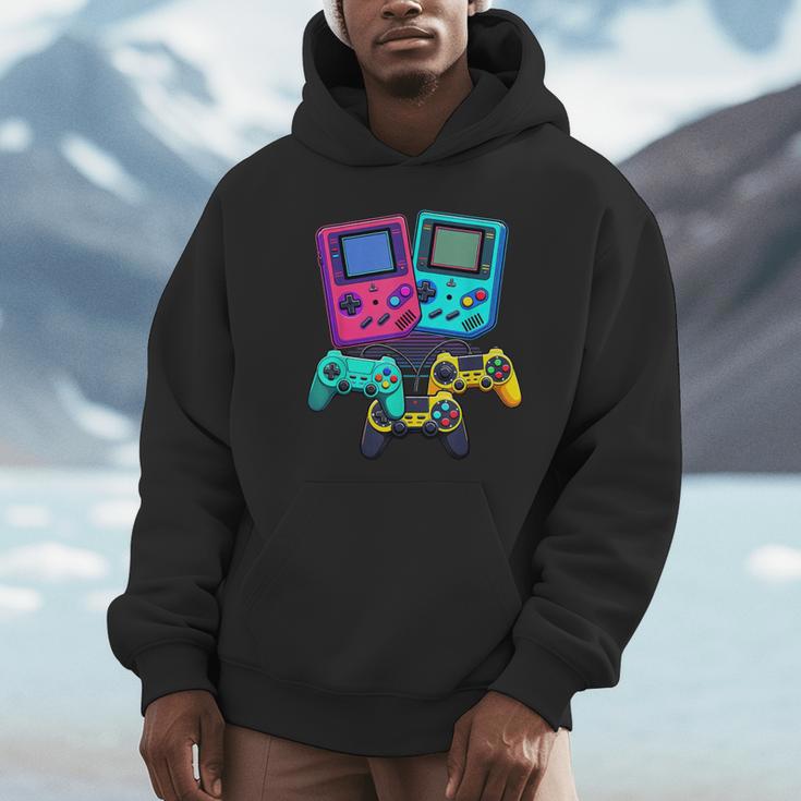 Eighties Console Controller Gaming Player Gadget Nostalgia Unisex Hoodie Eighties Console Controller Gaming Player Gadget Nostalgia Unisex Hoodie