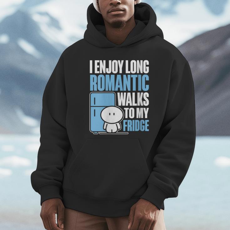 I Enjoy Long Romantic Walks To My Fridge Introvert Unisex Hoodie I Enjoy Long Romantic Walks To My Fridge Introvert Unisex Hoodie