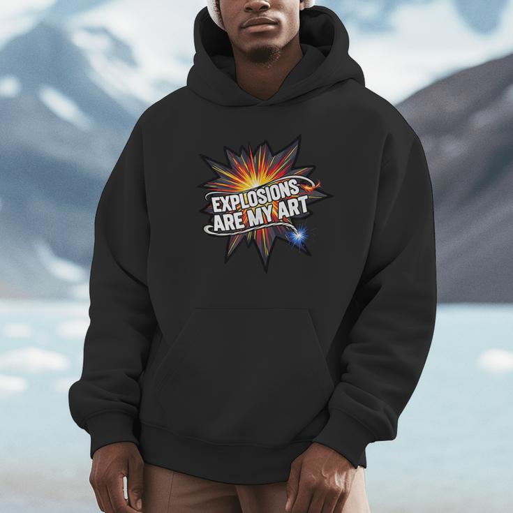 Explosions Are My Art Comic Book Boom Unisex Hoodie Explosions Are My Art Comic Book Boom Unisex Hoodie