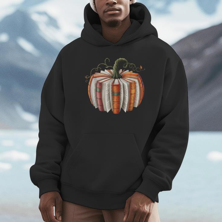 Fall Book Pumpkin Halloween Teacher Librarian Thanksgiving Unisex Hoodie Fall Book Pumpkin Halloween Teacher Librarian Thanksgiving Unisex Hoodie