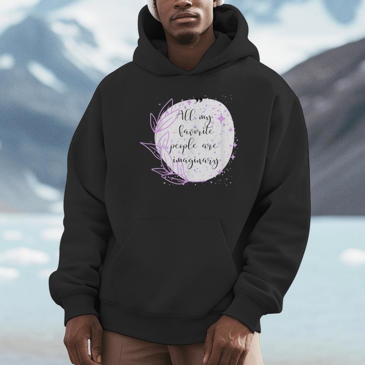 All My Favorite People Are Imaginary Book Lover Idea Unisex Hoodie