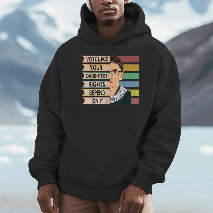 Feminist Ruth Bader Ginsburg RBG Quote Girl With Book Women Unisex Hoodie Feminist Ruth Bader Ginsburg RBG Quote Girl With Book Women Unisex Hoodie