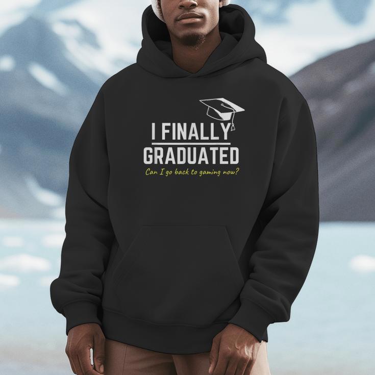 I Finally Graduated Back To Gaming Gamer Graduation Unisex Hoodie