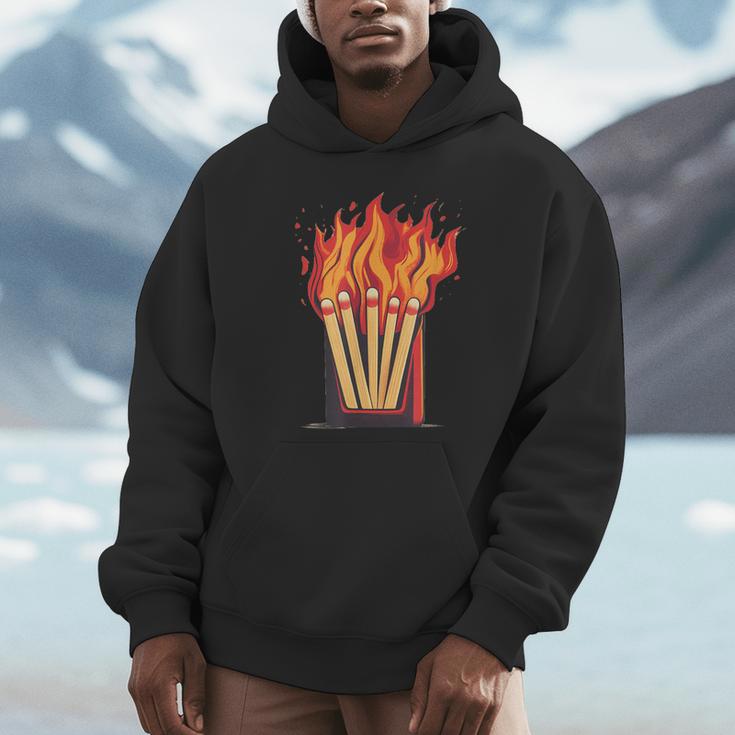 Flames And Lighter Costume For Matchbook Lovers Unisex Hoodie Flames And Lighter Costume For Matchbook Lovers Unisex Hoodie