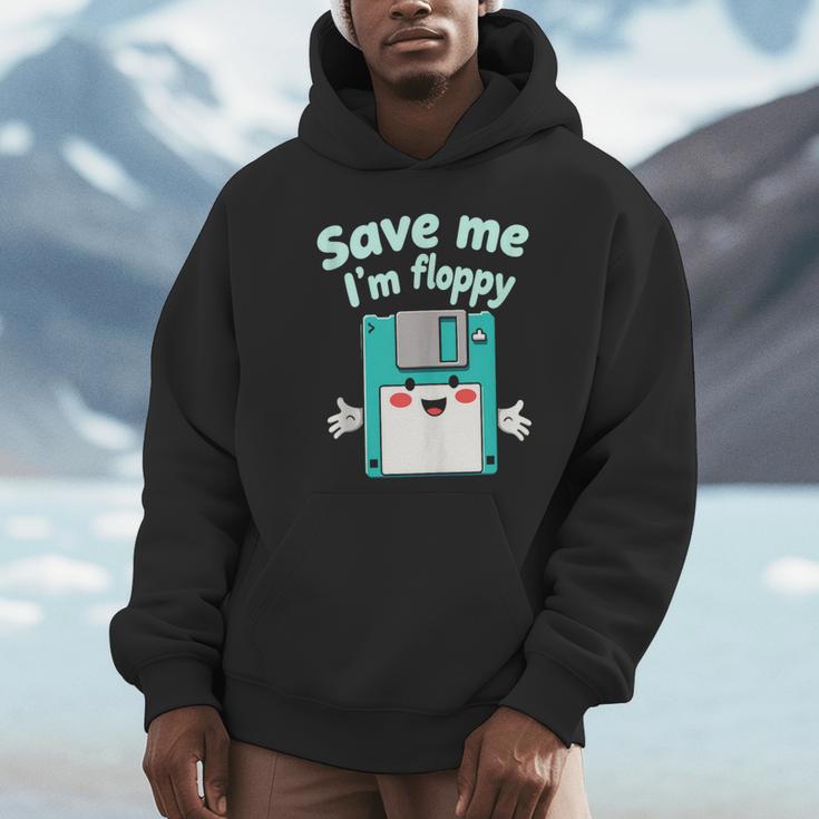 Floppy Disk Retro Tech Nostalgia Old School Computing Humor Unisex Hoodie