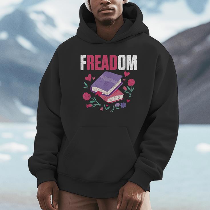 Freadom Anti Ban Books Freedom To Read Book Reading Unisex Hoodie