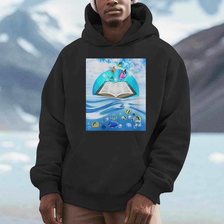 Frutiger Aero Aesthetic Tech Book Butterfly Unisex Hoodie Frutiger Aero Aesthetic Tech Book Butterfly Unisex Hoodie