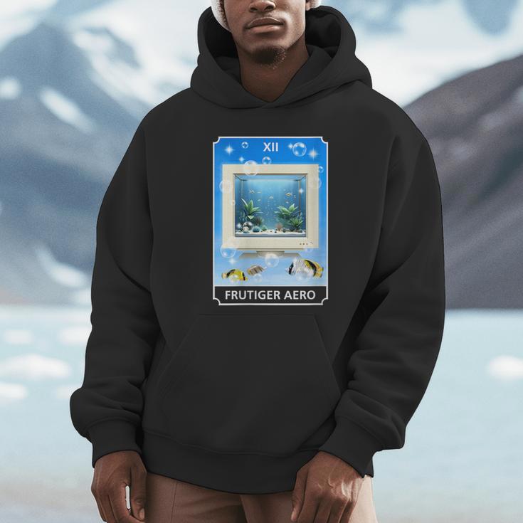 Frutiger Aero Aesthetic Tech Computer Aquarium Tarot Card Unisex Hoodie Frutiger Aero Aesthetic Tech Computer Aquarium Tarot Card Unisex Hoodie