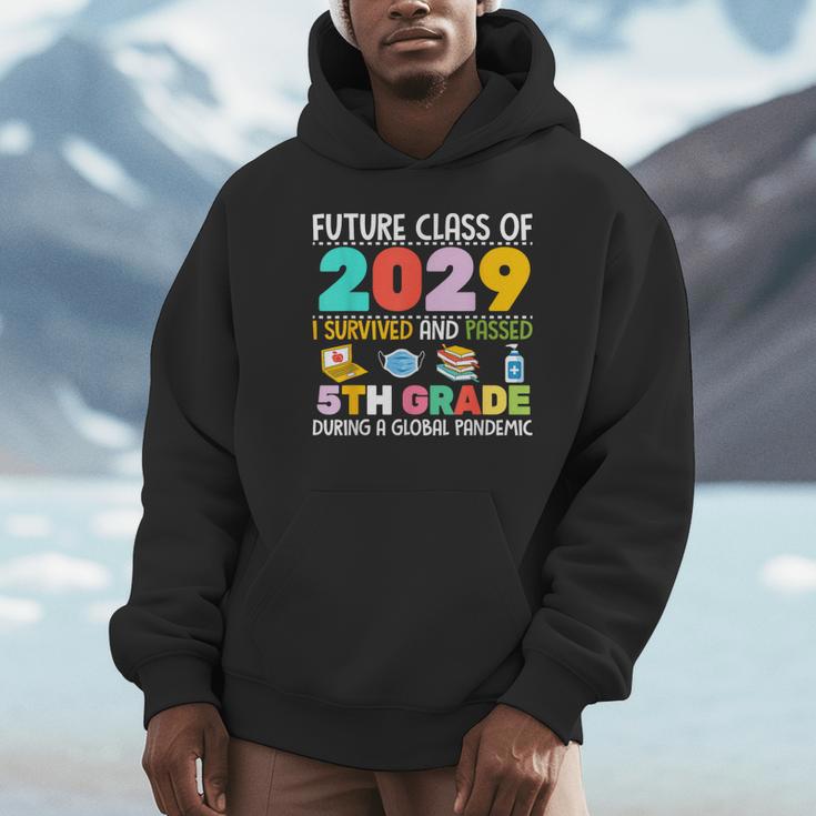 Future Class Of 2029 I Survived Passed 5th Grade Graduation Unisex Hoodie