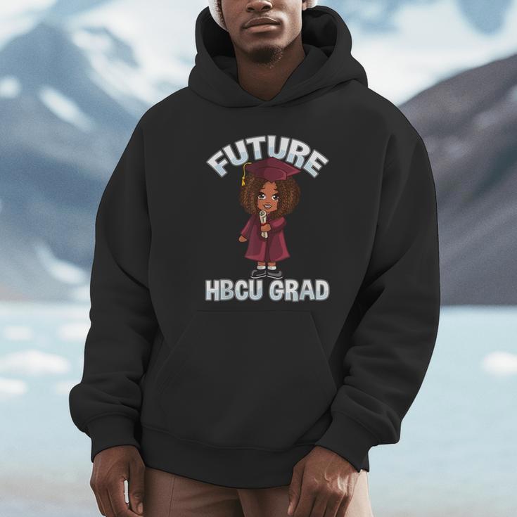 Future HBCU Grad Girl Wearing Graduation Gown Unisex Hoodie