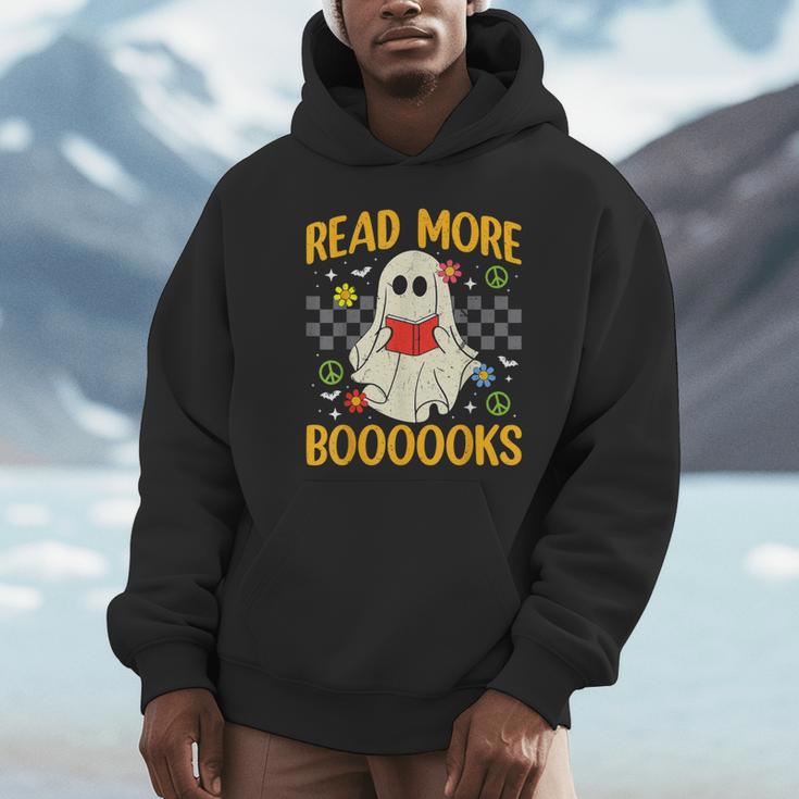 Ghost Reading Books Teacher Student Halloween Read More Book Unisex Hoodie