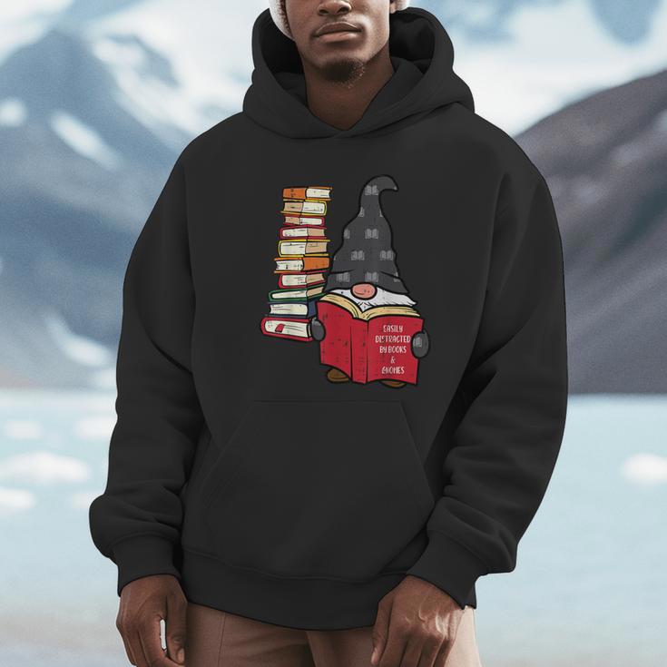Gnome Read Reading Book Librarian Across America Women Kids Unisex Hoodie