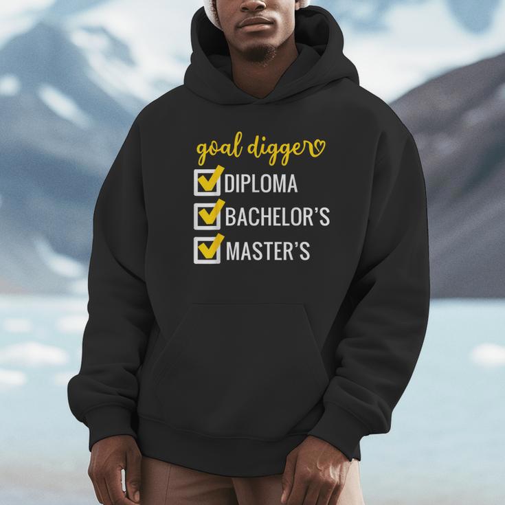 Goal Digger Inspirational Quotes Master's Degree Graduation Unisex Hoodie
