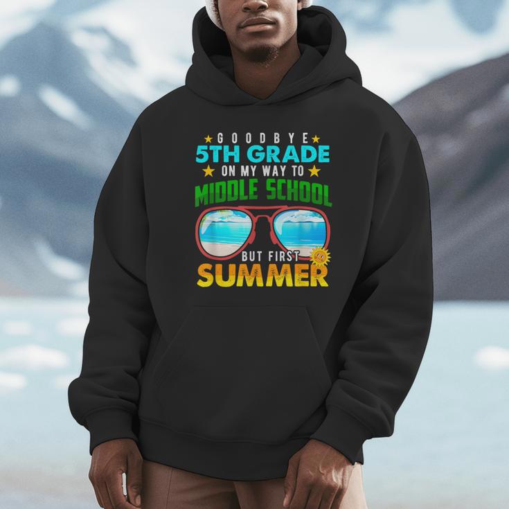 Goodbye 5th Grade Graduation To 6th Grade Hello Summer Kids Unisex Hoodie