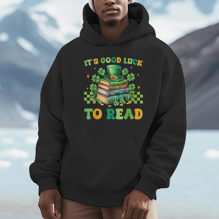 Goods Luck Read Librarian Book Patrick Days Shamrock Clover Unisex Hoodie Goods Luck Read Librarian Book Patrick Days Shamrock Clover Unisex Hoodie