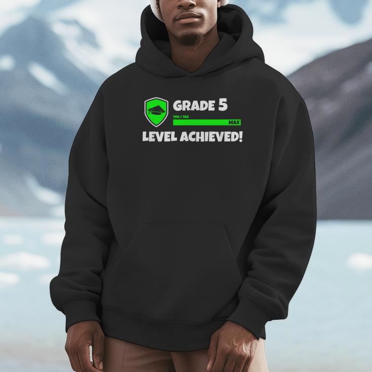 Grade 5 Level Achieved Video Gamer 5th Grade Graduation Unisex Hoodie