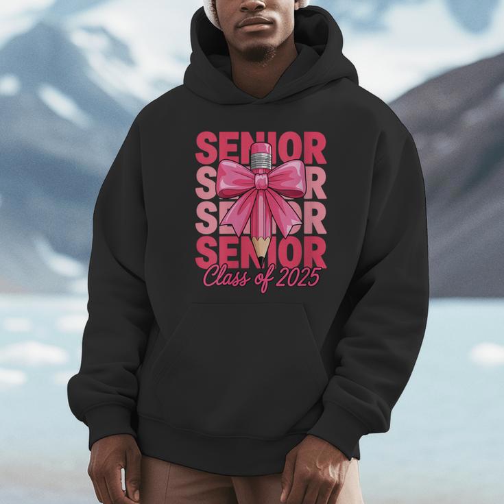 Graduate 2025 For Senior 2025 Graduation Coquette Pink Bow Unisex Hoodie